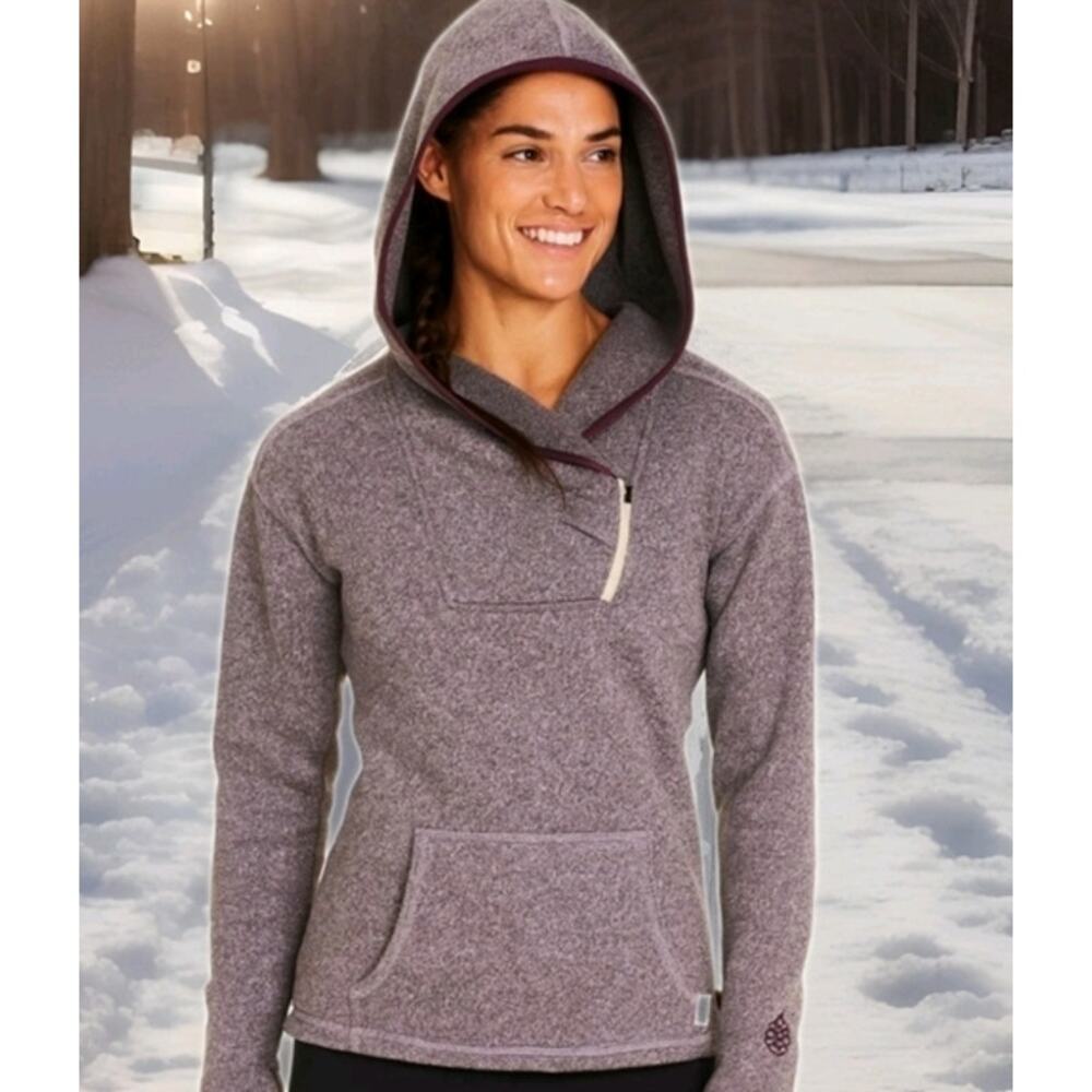 STIO Sweetwater Fleece Hoodie Sweatshirt Pullover Hooded Jacket Plum Purple